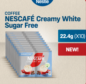 NESCAFE CREAMY WHITE TP Sugar Free 100(2x11.2g) PH